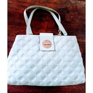Kate Spade ♣️ Elena Astor Court Mint Leather Satchel GUC